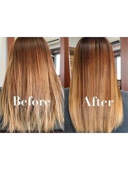 【酸熱トリートメント/導入店舗】思わず触れたくなる艶感と、ナチュラルに流れるようにまとまる毛先が◎