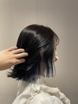 アフィックス ヘア 水天宮前店(affix hair)&nbsp;インナーブルー×アイスグレージュ