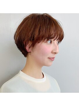 ハル 円山(HARU) オレンジブラウン × 簡単セット × マッシュショート