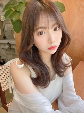 ロンドローズ 名古屋(Lond damaskRose) チョコレート 切りっぱなし  韓国ヘア 顔周り