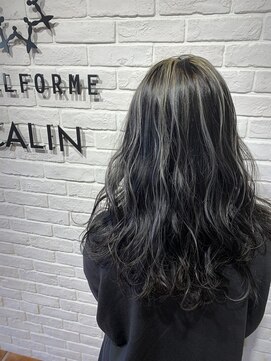 ヘア スパ ビューティー エールフォルム(HAIR SPA BEAUTY YELLFORME) ハイライト×シルバーグレージュカラー