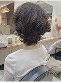 コスメパーマ　ひし形シルエット