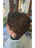 スーツ短髪アップバングメンズショート