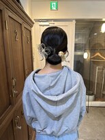 ヘアセット/シニヨン/振袖ヘア/小顔/学割