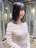 チックタック モーガン モデル(TICK-TOCK MORGAN Model)&nbsp;大人気似合わせレイヤーカット／ブルーブラック／ミディアムヘア