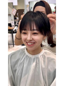 ビュー トウキョウ(VIEW TOKYO) 渋谷 20代30代40代大人可愛いひし形ショートボブ