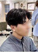メンズトレンドヘア/ニュアンスパーマ/センターパート/関祐翔