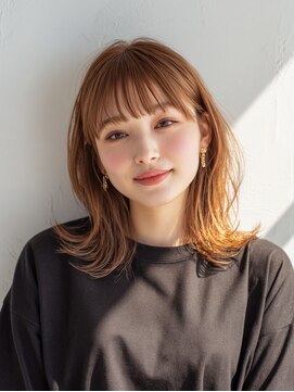 ランデブー 大宮(Rende-Zvous) くびれヘア/アプリコットオレンジ/ハイライトカラー/大宮