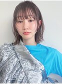 オリーブベージュショートミニボブグレージュブリーチレイヤー