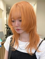 ベル 表参道Terrace(Belle)&nbsp;ハッシュカット×ペールオレンジ×表参道×原宿×渋谷×ブリーチ