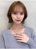 韓国ボブ/切りっぱなしボブ/レイヤーボブ/外ハネボブ/くびれボブ