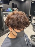 波巻きパーマ