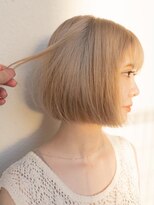 デビュー バイ アミ 北中城(debut by A.M.I) ミルクティーブロンド/ダークブルー/デジタルパーマ/沖縄/北中