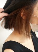 【cuzKLUB】インナーオレンジ×切りっぱなしボブ