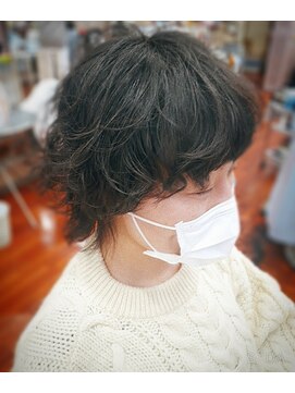 美容サロン シオン 菊水店 マッシュウルフスタイル