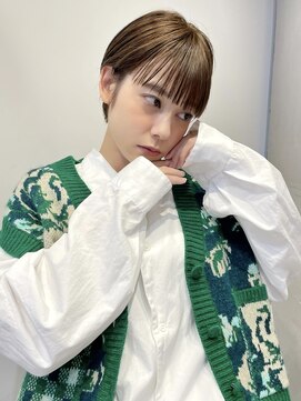 レトン 銀座(leton) ボブルフ/ショコラベージュ/カール/艶ボルドー［銀座］