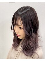 アンダーバーホワイト 西宮店(_WHITE) バレイヤージュピンクラベンダーカラー