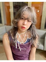 レクタ(recta)&nbsp;顔周りレイヤー ロングヘア ヘルシーグレー