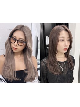 〈顔周りレイヤーカットが好評.*〉エクステを付けても自然な仕上がり◎[エクステ/ブリーチ/渋谷]