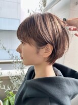 ショートボブ「前髪/髪質改善/インナーカラー/縮毛矯正」