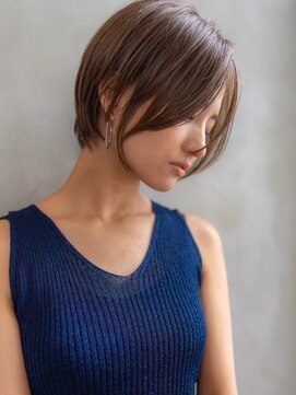 イオ 本厚木(io) ショートヘア似合わせカットグレージュカラーイメチェン小顔