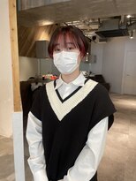 アイリー 名古屋(A/LEE)&nbsp;インナーカラー／赤／ショートヘア