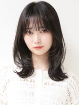 アイニティ(Inity)&nbsp;[Inity]アッシュブラック×くびれヘア[髪質改善/心斎橋/縮毛矯正