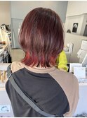 インナーカラー×レイヤーボブ