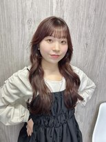 ラフィット 香椎(lafit)&nbsp;韓国風カラーピンクブラウン髪質改善トリートメント巻き髪