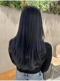 ネイビーカラーケアブリーチカラーブルーブラックブルーカラー