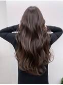 くすみベージュマロンベージュホワイトブロンド細めハイライト