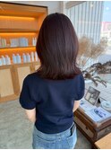 レイヤーカット×ラベンダーカラー