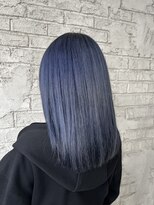 プライズ 池袋店(prize)&nbsp;秋色ネイビー◎艶髪ブリーチネイビー小顔ウルフ　池袋