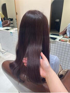 ファスナーグランデ(fustener grande) アッシュパープル×艶トリートメント