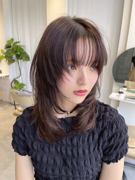 シティーバイローウェ 表参道(City/louwe) ハッシュカット×ラベンダーベージュ