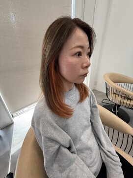 バーチミシマ(BIRCH mishima) インナーオレンジデザインカラー☆圧倒的技術のインナーカラー