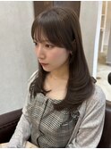 ミディアムレイヤー 顔周りカット 髪質改善カラー【momoka】