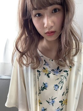 アミヘアーサプライ(AMI Hair Supply) ラベンダーアッシュ/ダブルカラー/デザインカラー/厚めバング