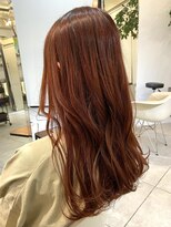 アクアオモテサンドウ(ACQUA omotesando)&nbsp;△大人可愛い韓国風オレンジブラウン髪質改善ロングヘア