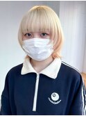 ブロンドウルフボブ_大人ガーリーチョコレート_ba446381