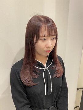 ユニコ(unico) レイヤーカット/ピンクブラウンカラー