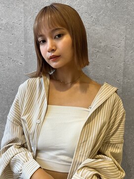 アース 三軒茶屋店(HAIR&MAKE EARTH) 三軒茶屋_レディース_ミディアム_ボブ_ブリーチ_ハイトーン_小顔