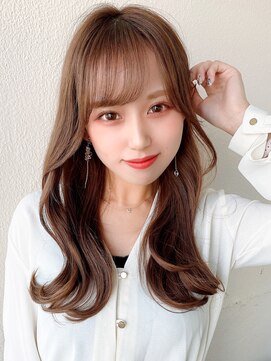 アフロート ディル(AFLOAT D'L) 30代シースルーぱっつん前髪で可愛いくびれヘア