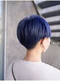 【SHARON原宿】グラデーション刈り上げ×ブルーネイビー