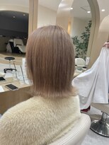 ラヴィズム 松崎店(LUVISM)&nbsp;ミニボブ/切りっぱなしボブ/ミルクティーベージュ/ブロンド