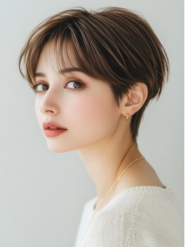 ハナブサ 藤江店(HANABUSA)の写真/大人可愛いスタイルは3分あればセット完了♪スタイリング簡単なお洒落ショートをHANABUSAがプロデュース☆