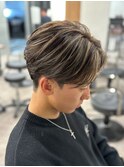 バレイヤージュブリーチダブルカラーハイライトメッシュブリーチ