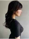 韓国風巻き髪×大人美髪クリアブラックカラー