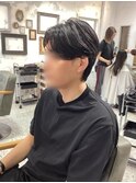 メンズ韓国ヘア/ニュアンスパーマ/毛流れセンターパート/関祐翔