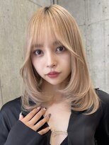 サンクマーケット 渋谷(cinq MARKET) 渋谷ミルクティーベージュハイトーンカラーヘーゼルベージュボブ